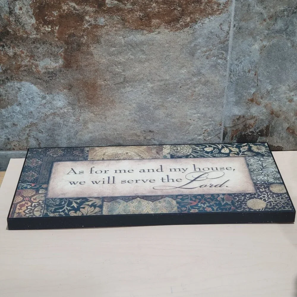 Bible Verse Sign Scripture Wall Art As For Me In My House We Will Serve The Lord